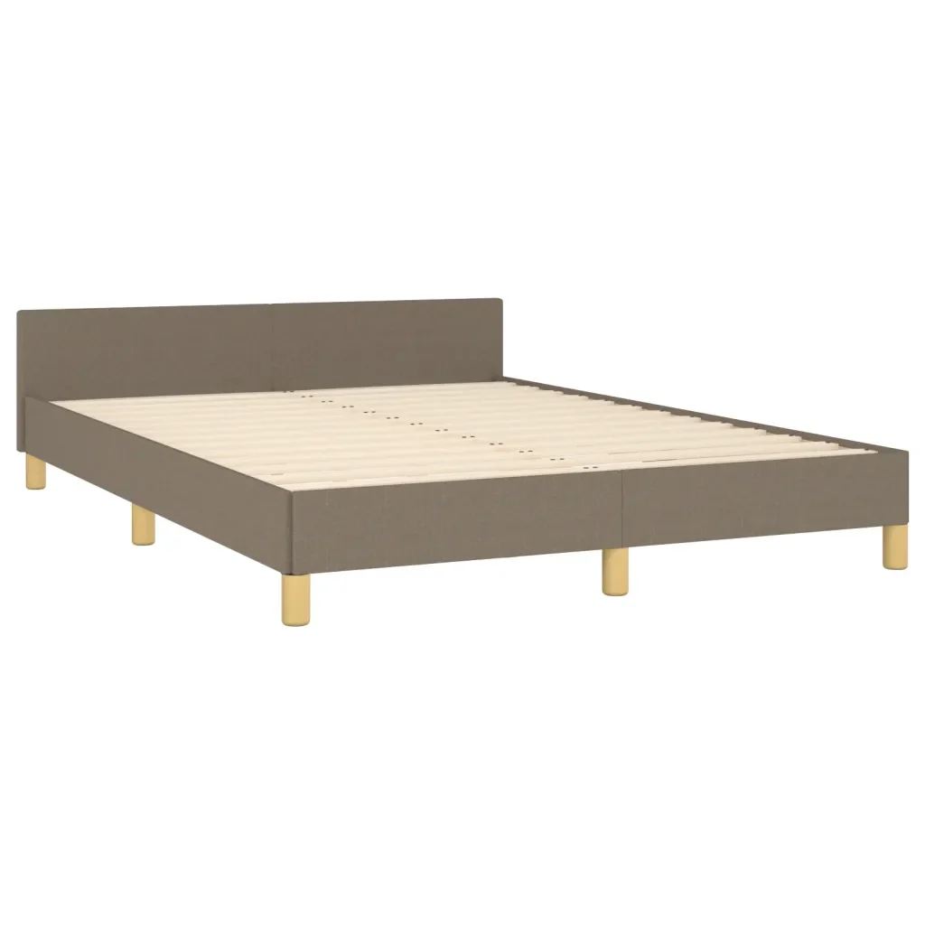 Letto matrimoniale | Letto per adulti | Giroletto senza Materasso Tortora 140x200 cm in Tessuto - Image 5