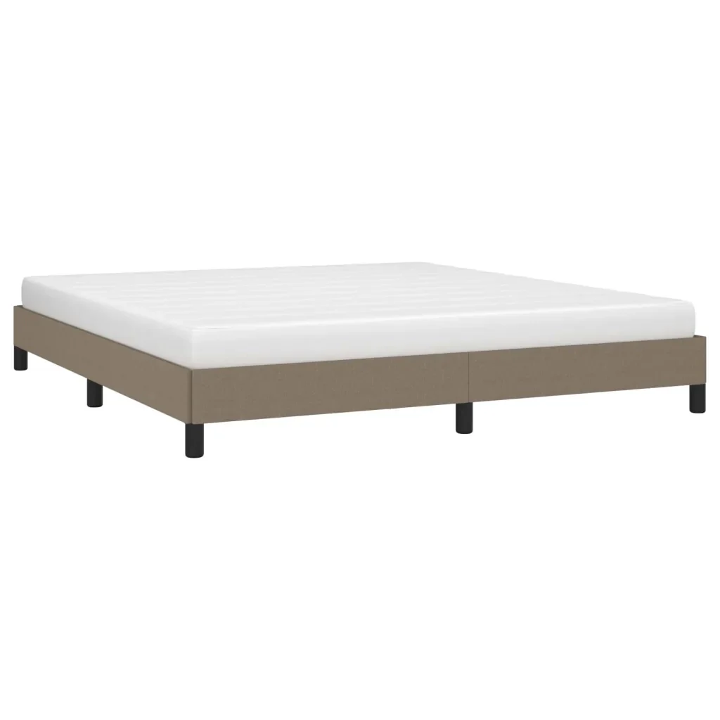 Letto matrimoniale | Letto per adulti | Giroletto senza Materasso Tortora 160x200 cm in Tessuto - Image 3