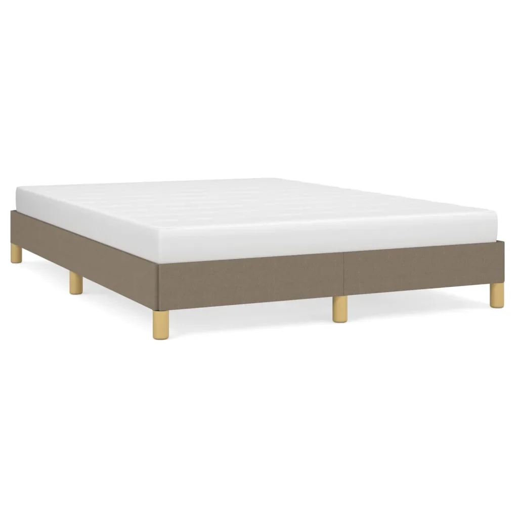 Letto matrimoniale | Letto per adulti | Giroletto senza Materasso Tortora 160x200 cm in Tessuto