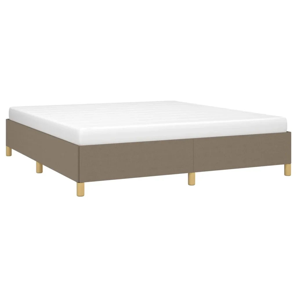 Letto matrimoniale | Letto per adulti | Giroletto senza Materasso Tortora 160x200 cm in Tessuto - Image 4