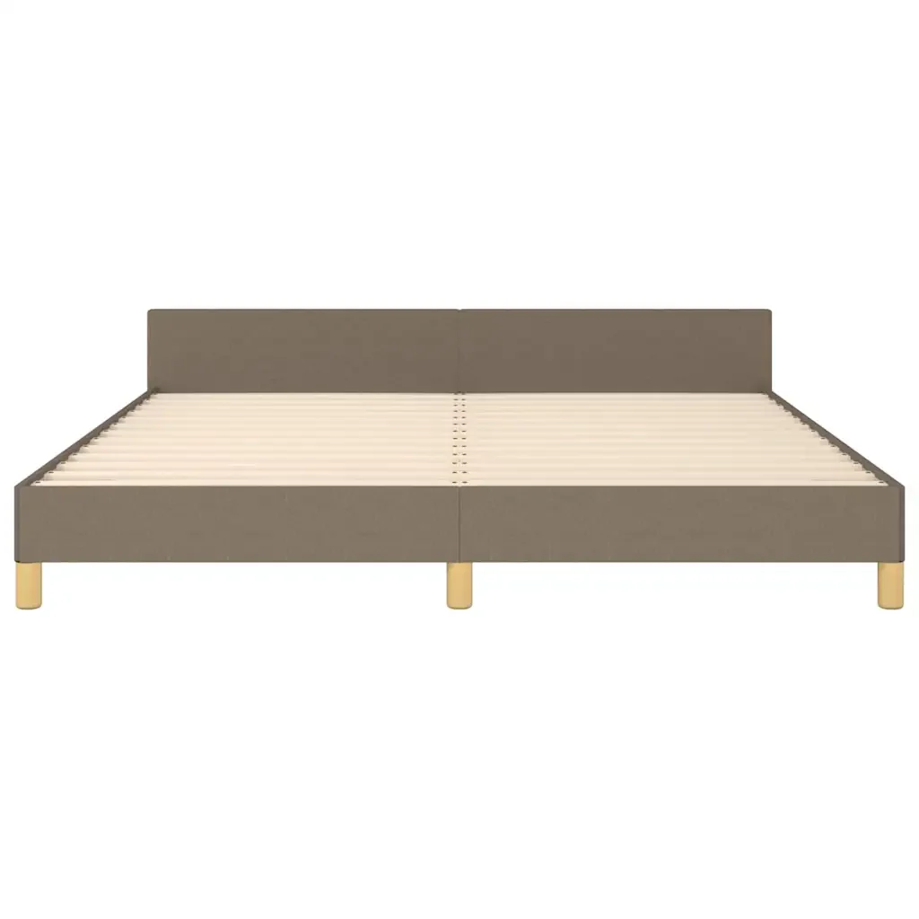 Letto matrimoniale | Letto per adulti | Giroletto senza Materasso Tortora 160x200 cm in Tessuto - Image 5