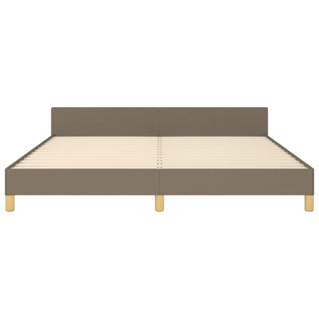 Letto matrimoniale | Letto per adulti | Giroletto senza Materasso Tortora 160x200 cm in Tessuto - Image 6