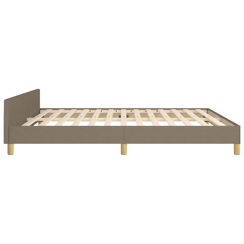 Letto matrimoniale | Letto per adulti | Giroletto senza Materasso Tortora 160x200 cm in Tessuto - Image 7