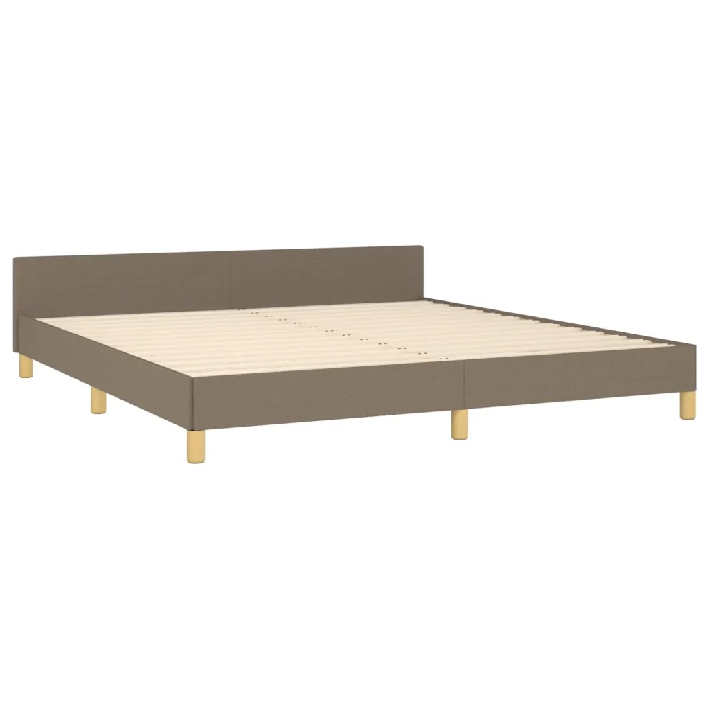 Letto matrimoniale | Letto per adulti | Giroletto senza Materasso Tortora 160x200 cm in Tessuto - Image 5