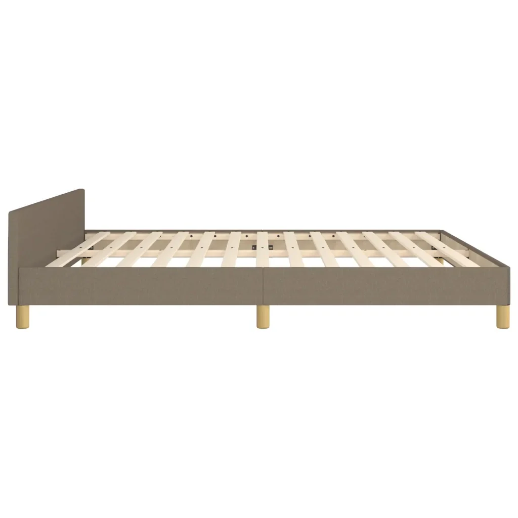 Letto matrimoniale | Letto per adulti | Giroletto senza Materasso Tortora 160x200 cm in Tessuto - Image 7