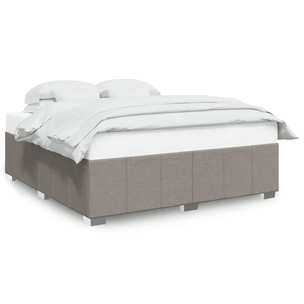 Letto matrimoniale | Letto per adulti | Giroletto senza Materasso Tortora 180x200 cm in Tessuto