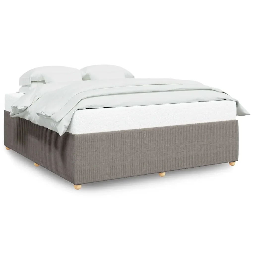 Letto matrimoniale | Letto per adulti | Giroletto senza Materasso Tortora 180x200 cm in Tessuto