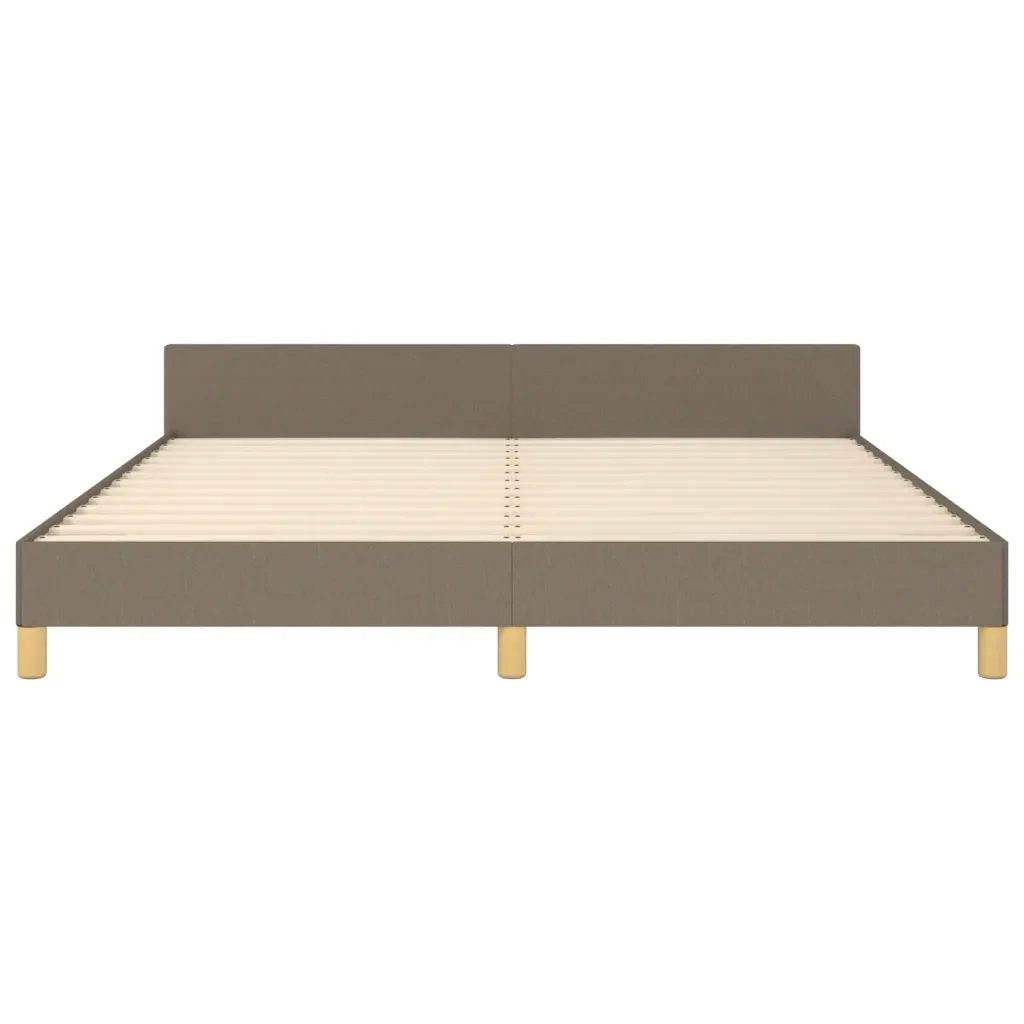 Letto matrimoniale | Letto per adulti | Giroletto senza Materasso Tortora 180x200 cm in Tessuto - Image 6