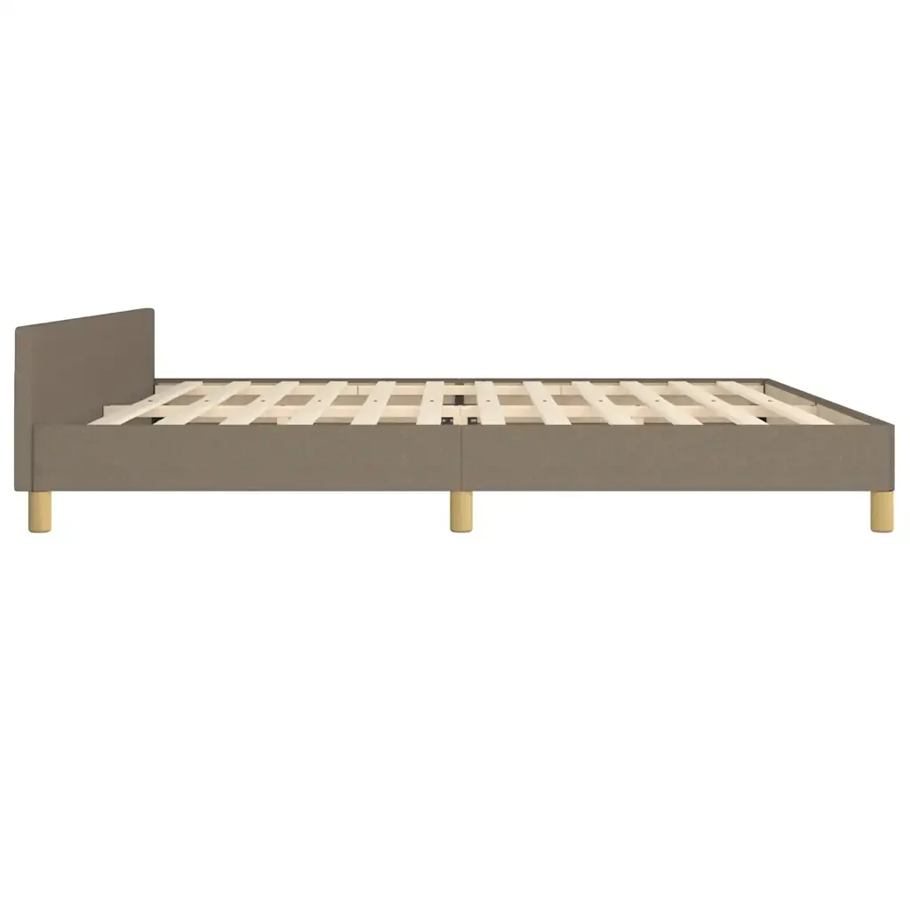 Letto matrimoniale | Letto per adulti | Giroletto senza Materasso Tortora 200x200 cm in Tessuto - Image 6