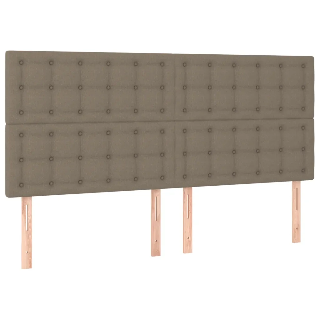 Letto matrimoniale | Letto per adulti | Giroletto senza Materasso Tortora 200x200 cm in Tessuto - Image 9