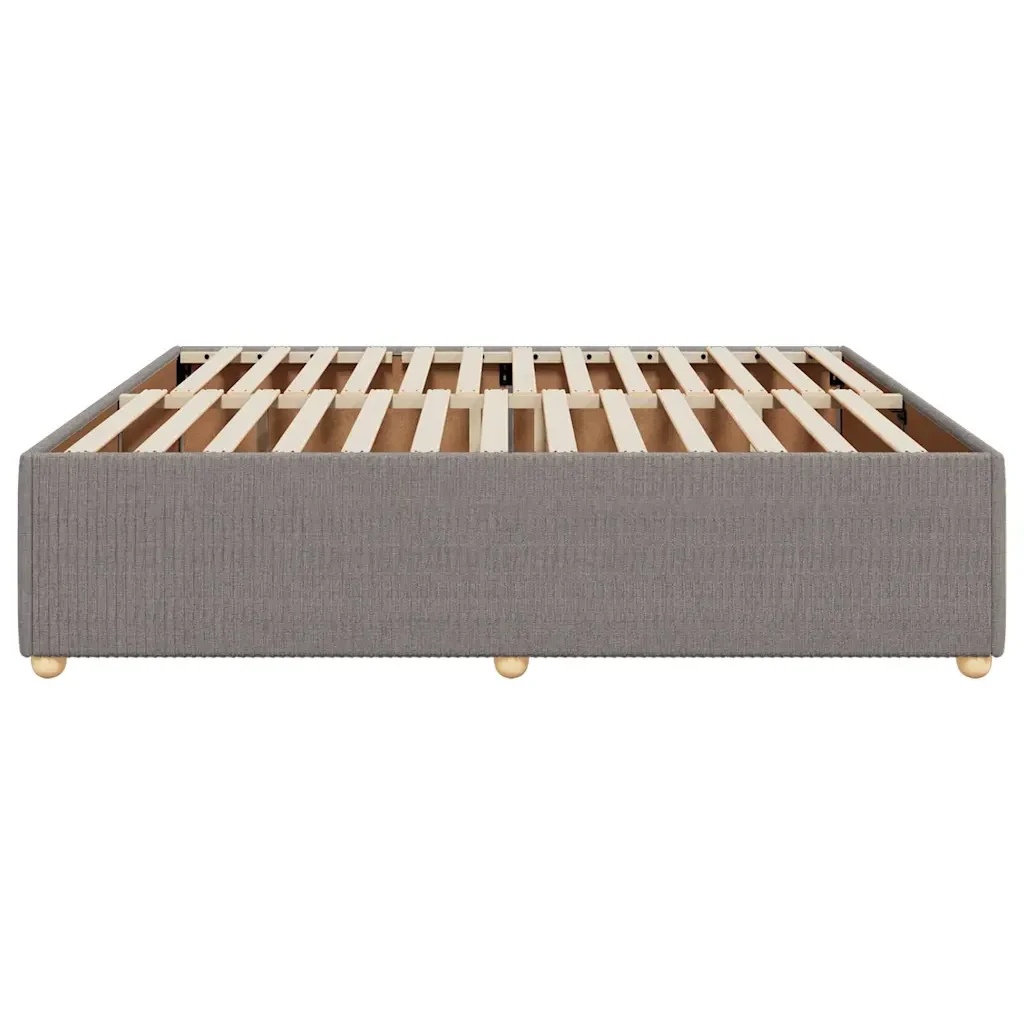 Letto matrimoniale | Letto per adulti | Giroletto senza Materasso Tortora 200x200 cm in Tessuto - Image 5
