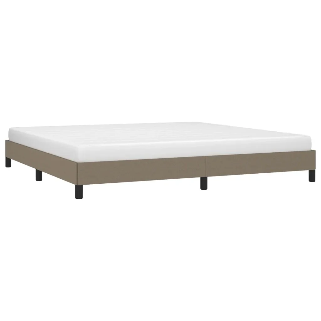 Letto matrimoniale | Letto per adulti | Giroletto senza Materasso Tortora 200x200 cm in Tessuto - Image 4