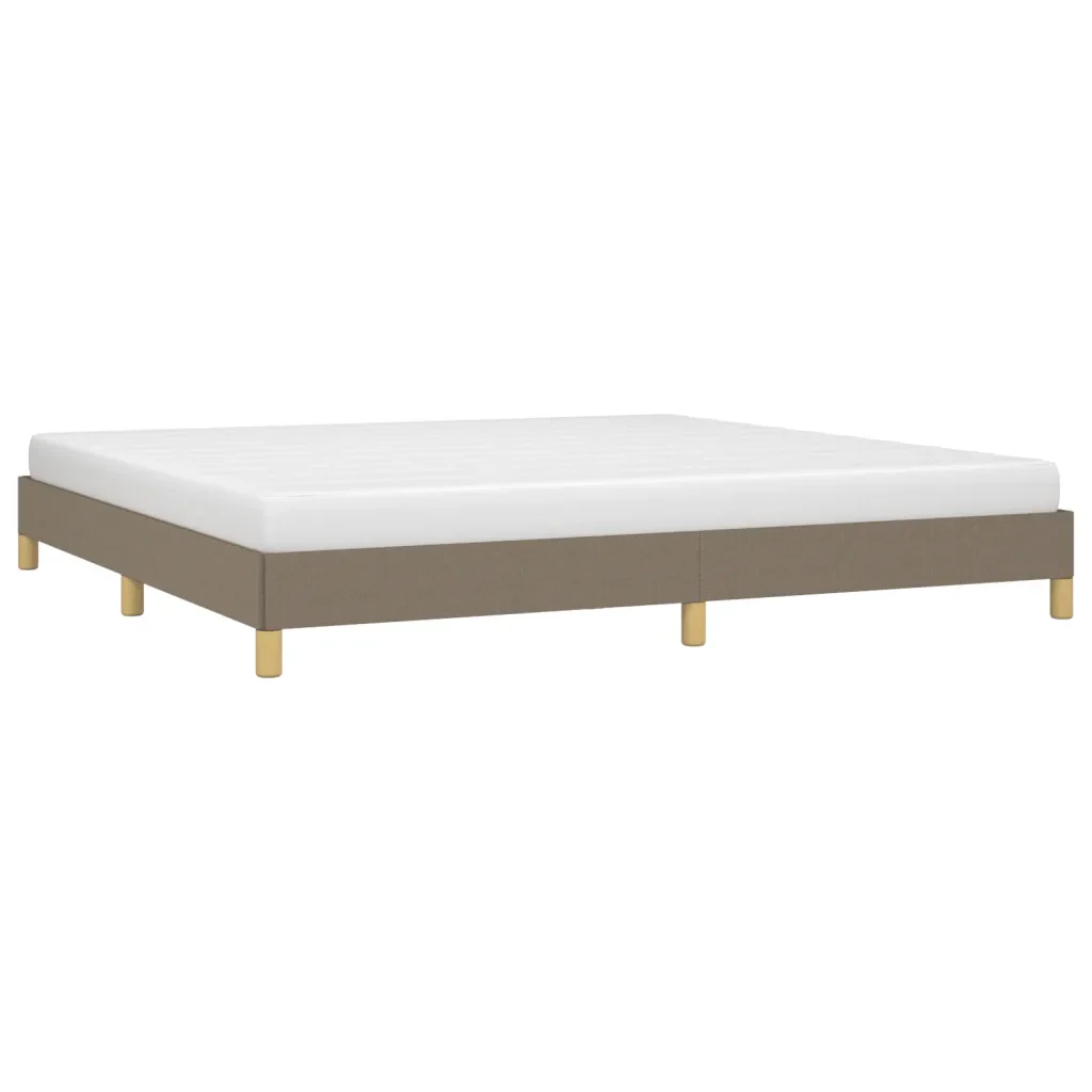 Letto matrimoniale | Letto per adulti | Giroletto senza Materasso Tortora 200x200 cm in Tessuto - Image 4
