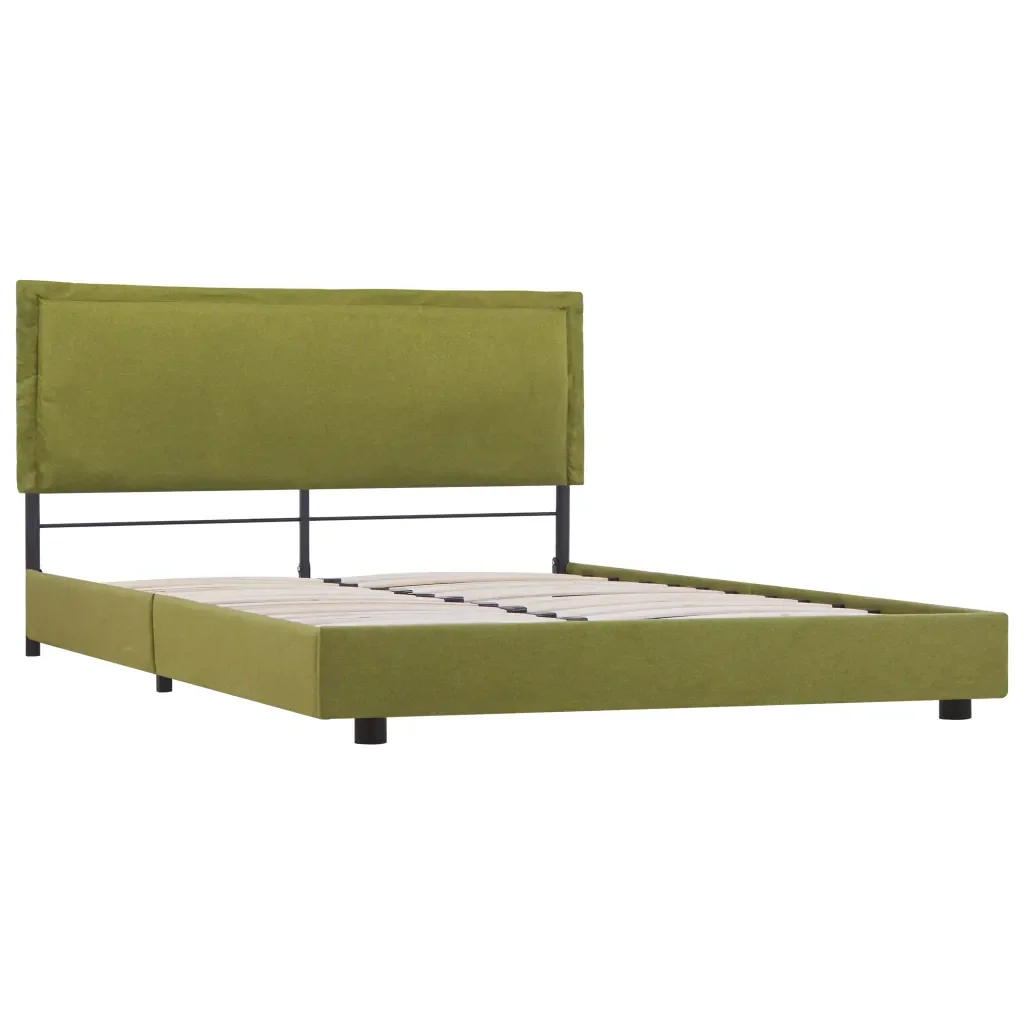 Letto matrimoniale | Letto per adulti | Giroletto senza Materasso Verde 140x200 cm in Tessuto - Image 2
