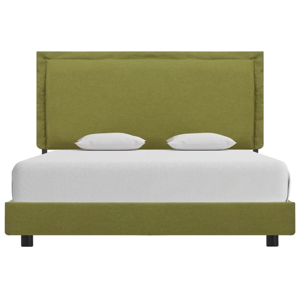 Letto matrimoniale | Letto per adulti | Giroletto senza Materasso Verde 140x200 cm in Tessuto - Image 4