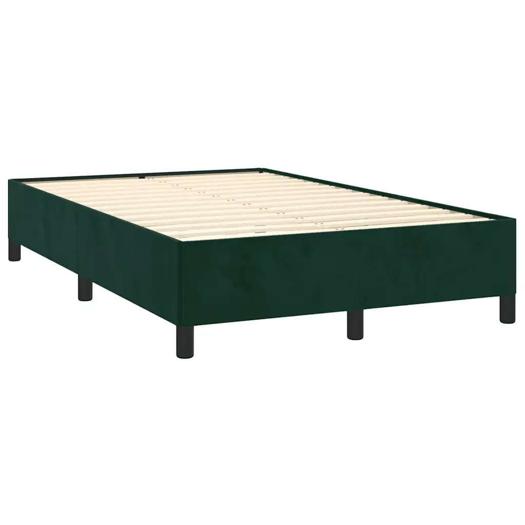 Letto matrimoniale | Letto per adulti | Giroletto senza Materasso Verde Scuro 120x190 cm Velluto - Image 4