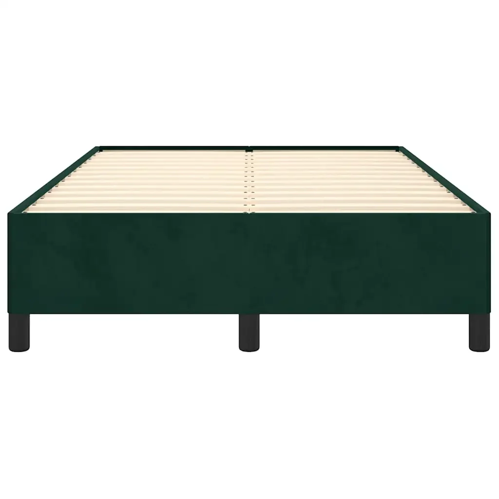 Letto matrimoniale | Letto per adulti | Giroletto senza Materasso Verde Scuro 120x190 cm Velluto - Image 5