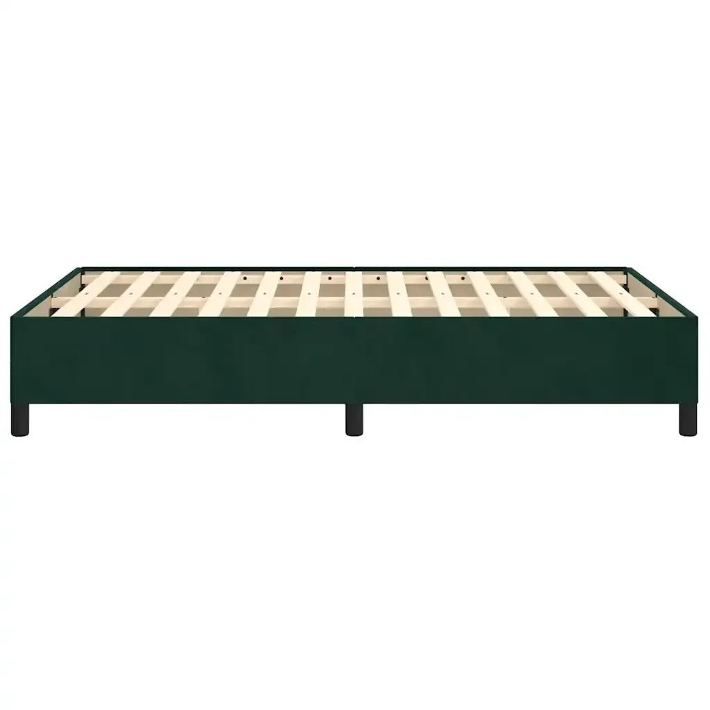 Letto matrimoniale | Letto per adulti | Giroletto senza Materasso Verde Scuro 120x190 cm Velluto - Image 6
