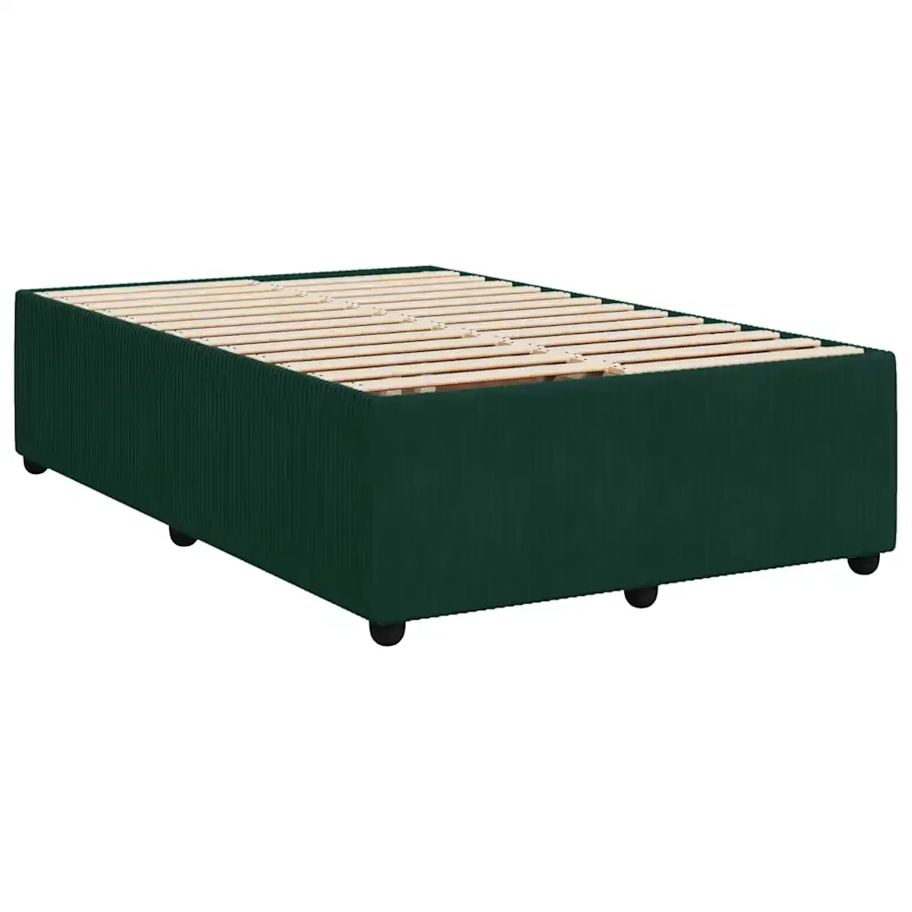 Letto matrimoniale | Letto per adulti | Giroletto senza Materasso Verde Scuro 120x190 cm Velluto - Image 4
