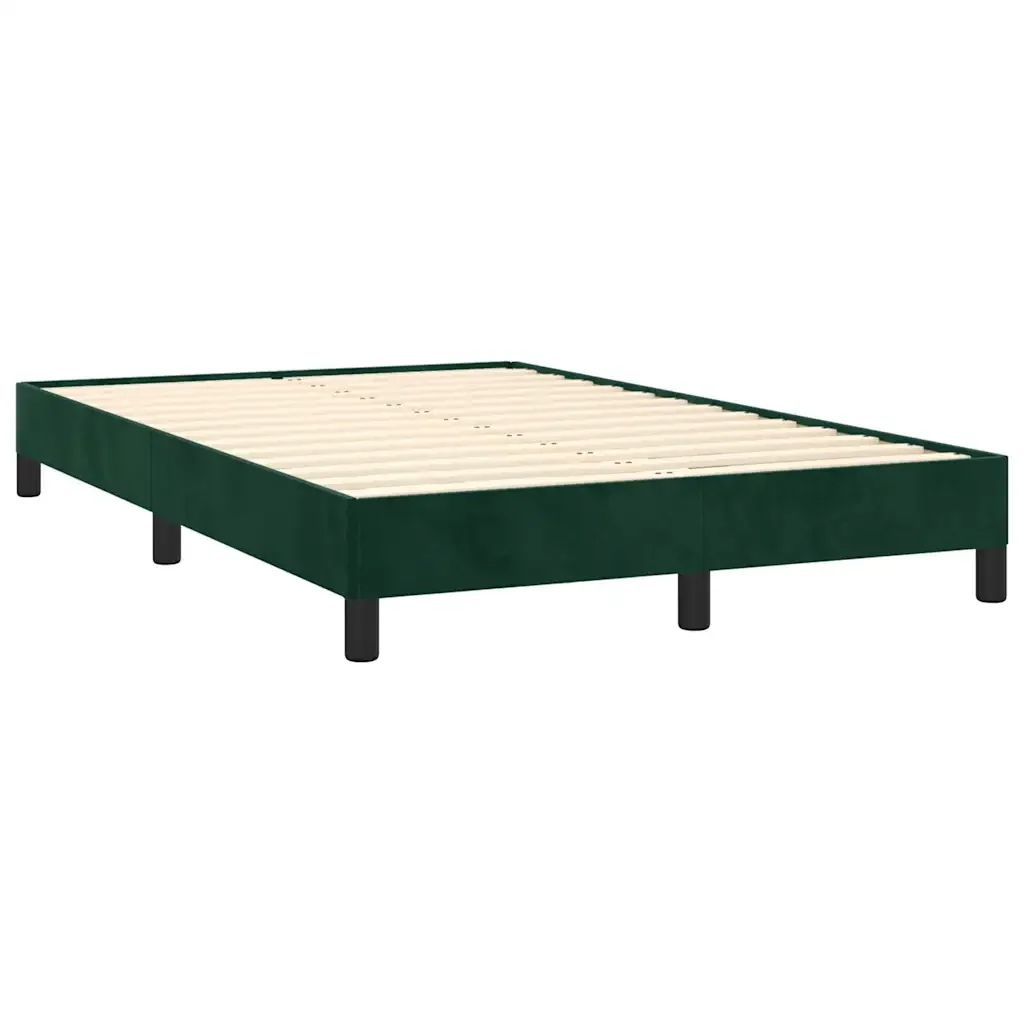 Letto matrimoniale | Letto per adulti | Giroletto senza Materasso Verde Scuro 120x190 cm Velluto - Image 4