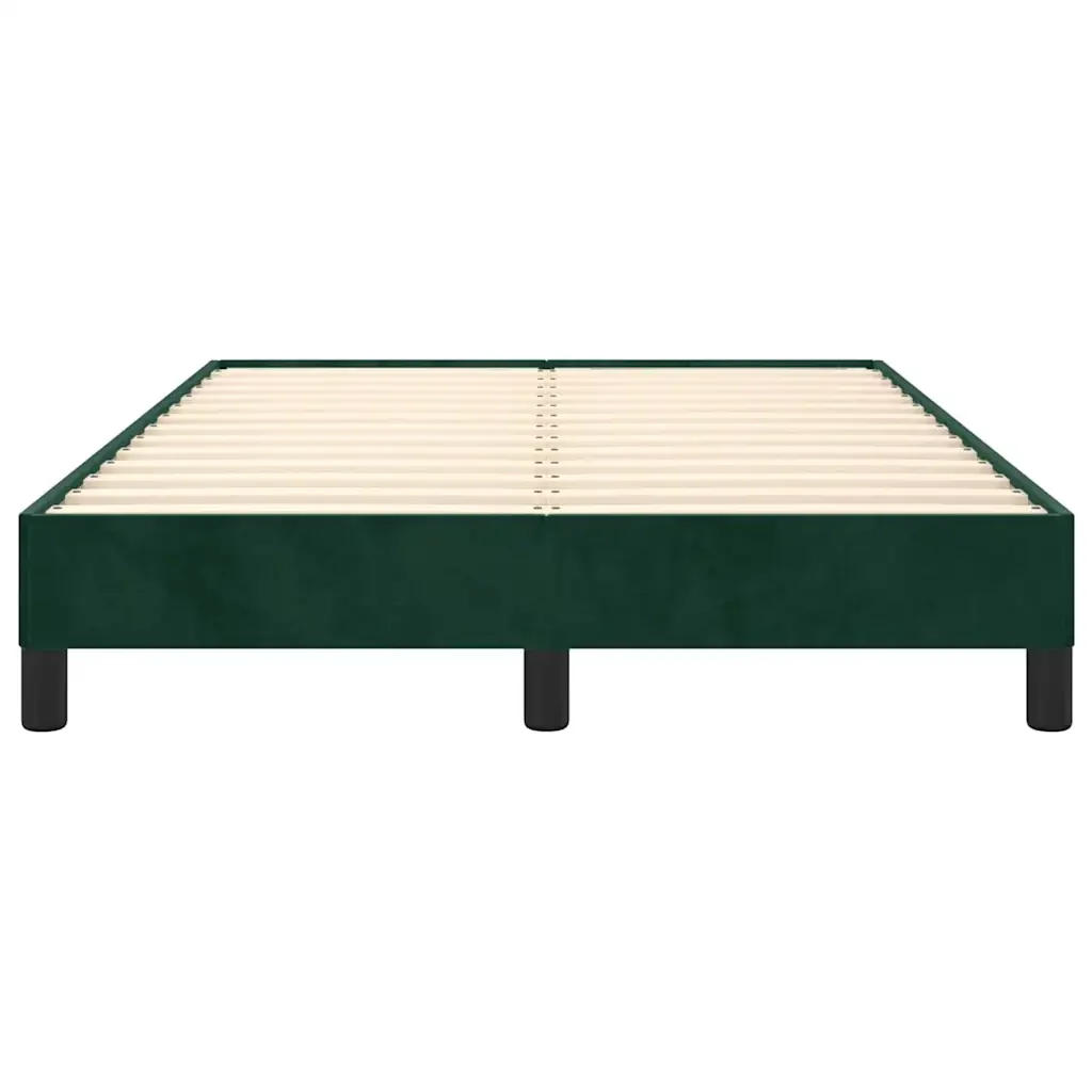 Letto matrimoniale | Letto per adulti | Giroletto senza Materasso Verde Scuro 120x190 cm Velluto - Image 5