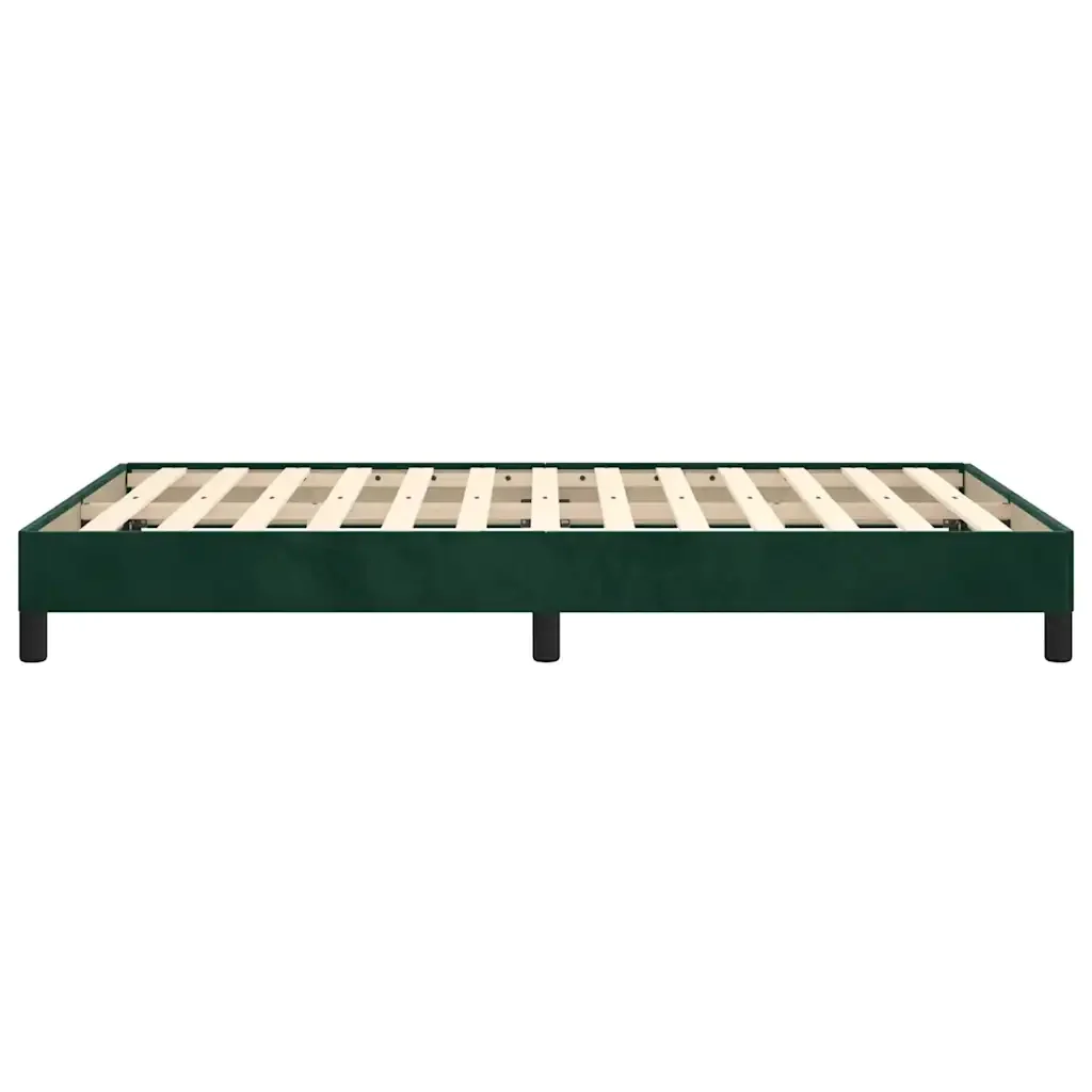 Letto matrimoniale | Letto per adulti | Giroletto senza Materasso Verde Scuro 120x190 cm Velluto - Image 6
