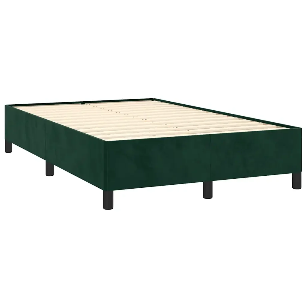 Letto matrimoniale | Letto per adulti | Giroletto senza Materasso Verde Scuro 120x190 cm Velluto - Image 4