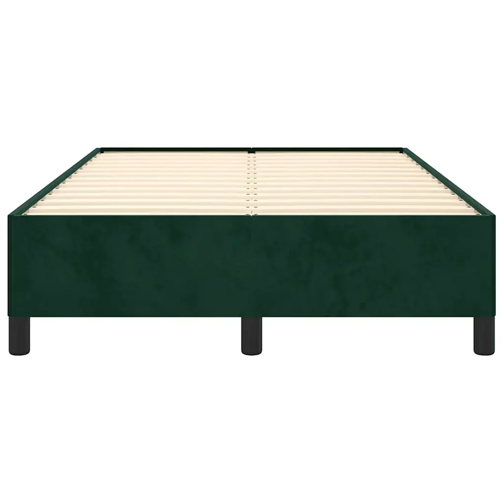 Letto matrimoniale | Letto per adulti | Giroletto senza Materasso Verde Scuro 120x190 cm Velluto - Image 5