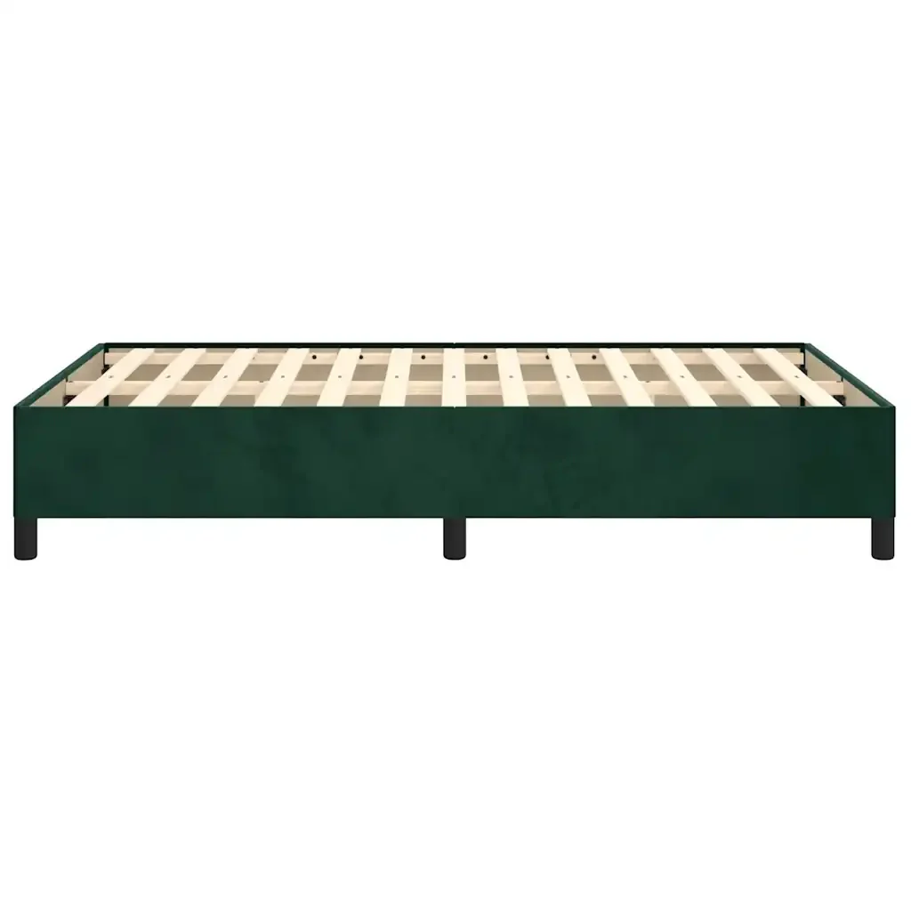 Letto matrimoniale | Letto per adulti | Giroletto senza Materasso Verde Scuro 120x190 cm Velluto - Image 6