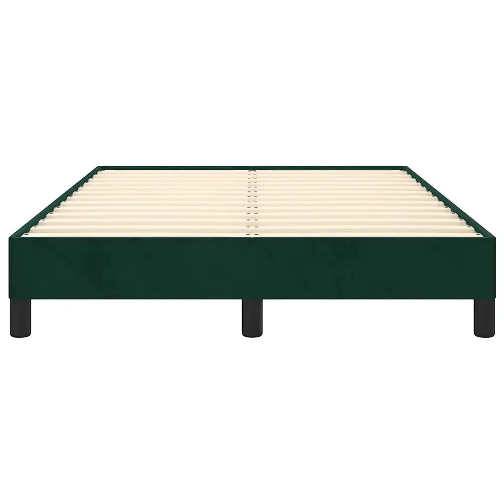 Letto matrimoniale | Letto per adulti | Giroletto senza Materasso Verde Scuro 120x190 cm Velluto - Image 5