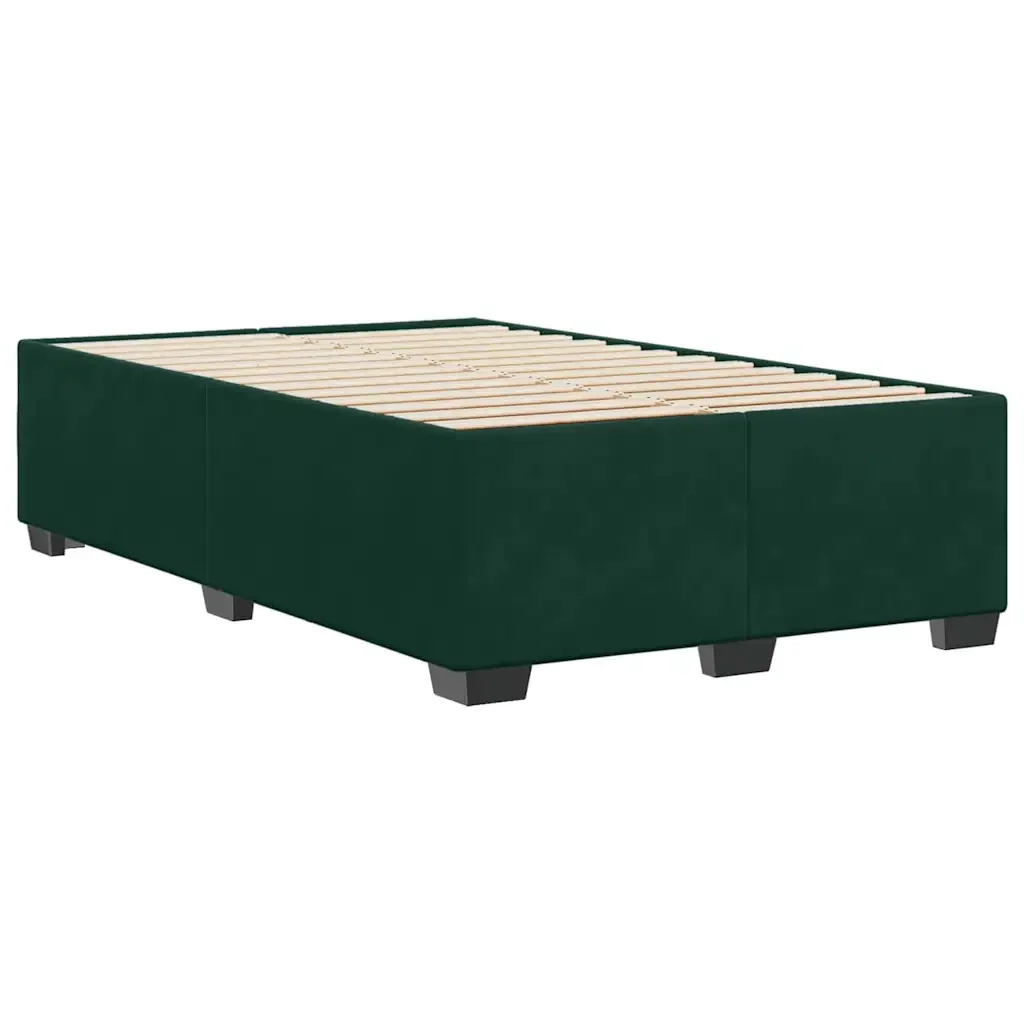 Letto matrimoniale | Letto per adulti | Giroletto senza Materasso Verde Scuro 120x190 cm Velluto - Image 3