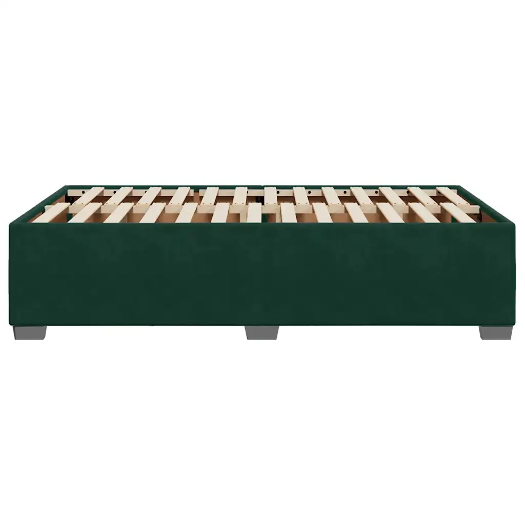Letto matrimoniale | Letto per adulti | Giroletto senza Materasso Verde Scuro 120x190 cm Velluto - Image 5