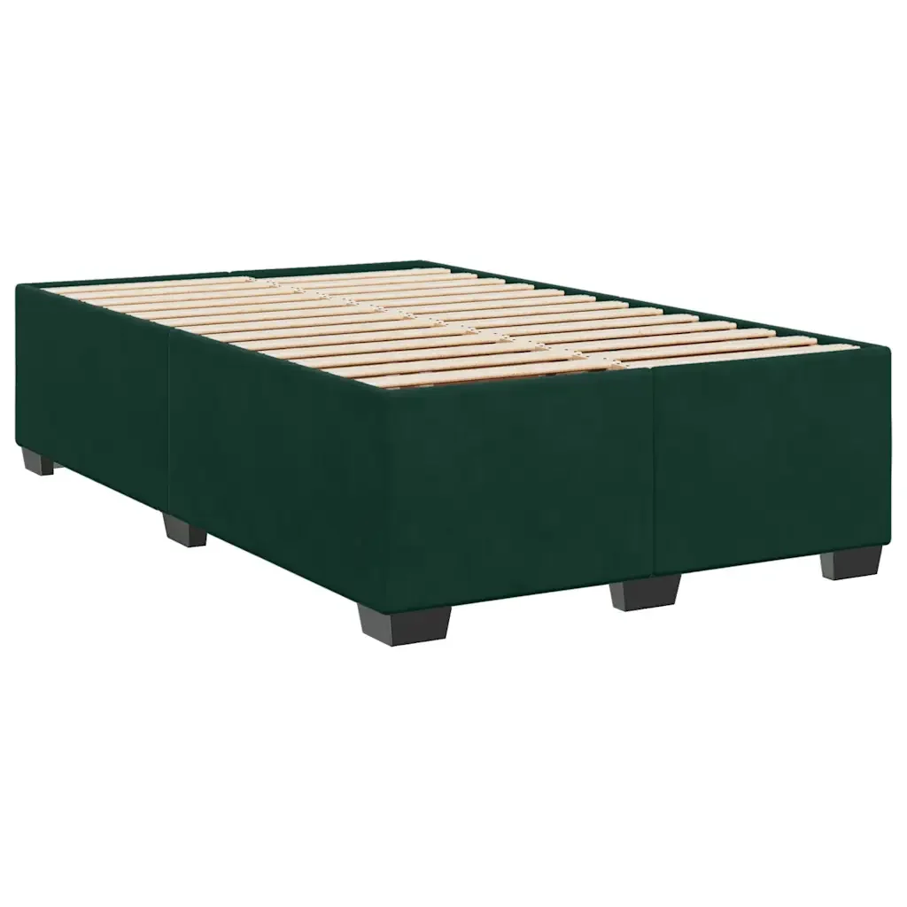 Letto matrimoniale | Letto per adulti | Giroletto senza Materasso Verde Scuro 120x190 cm Velluto - Image 6