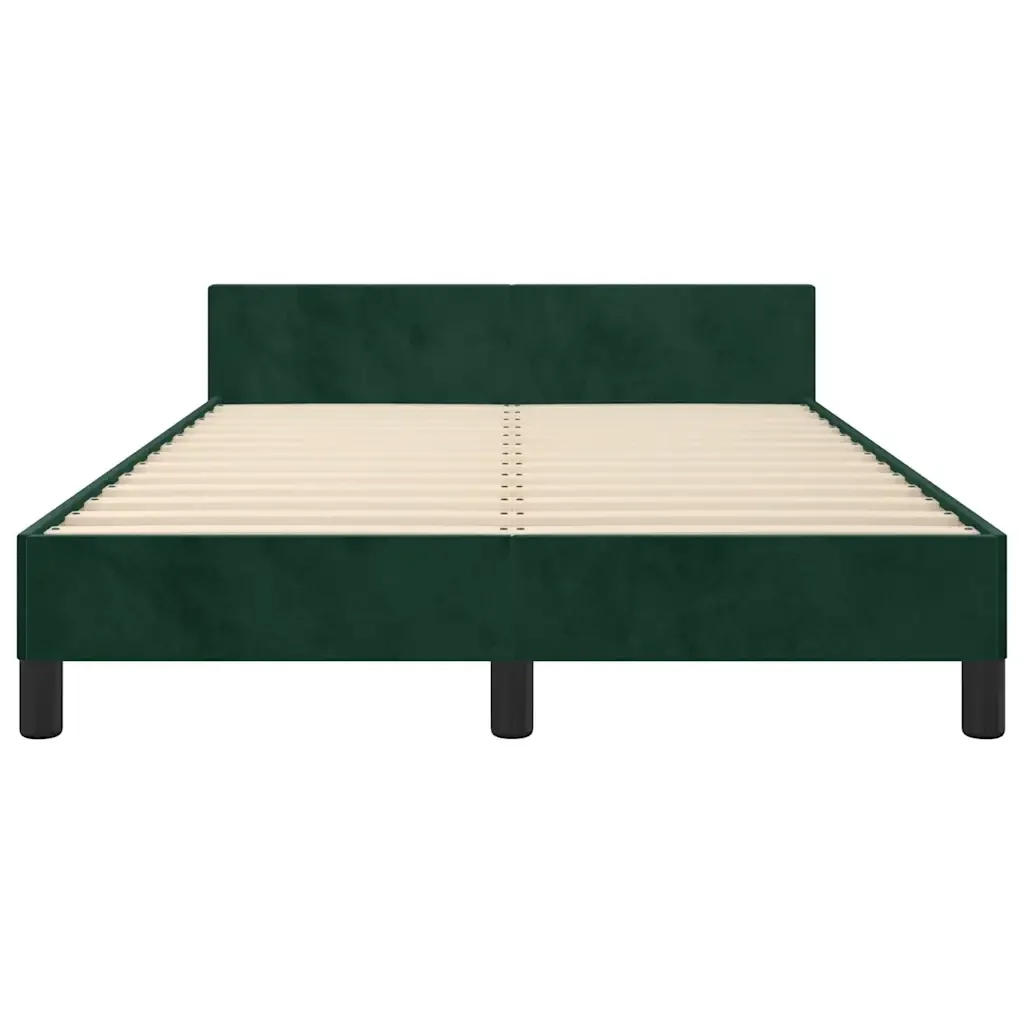 Letto matrimoniale | Letto per adulti | Giroletto senza Materasso Verde Scuro 120x200 cm in Velluto - Image 6