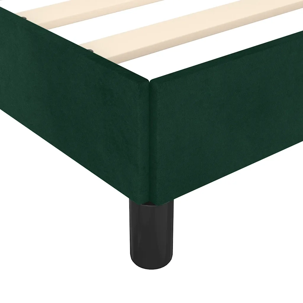Letto matrimoniale | Letto per adulti | Giroletto senza Materasso Verde Scuro 120x200 cm in Velluto - Image 9