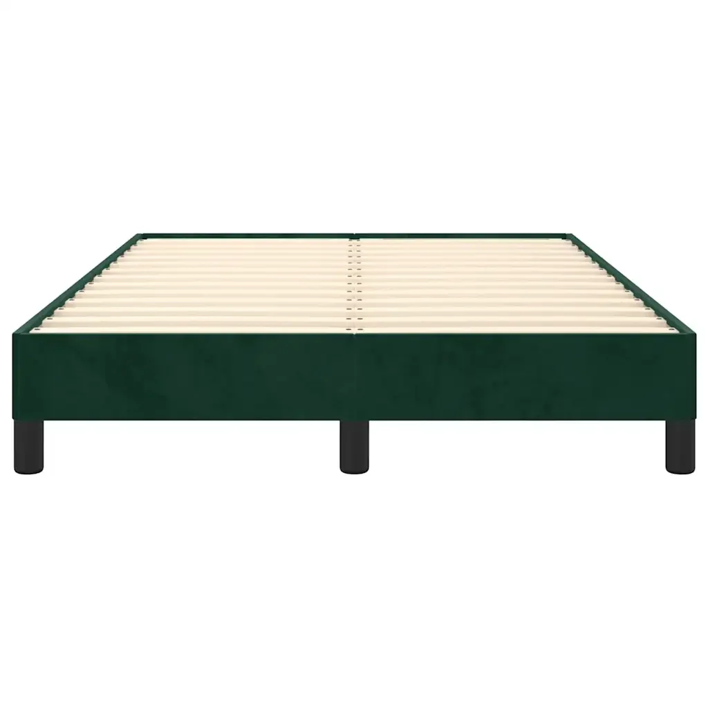 Letto matrimoniale | Letto per adulti | Giroletto senza Materasso Verde Scuro 120x200 cm in Velluto - Image 5