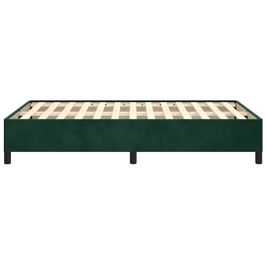 Letto matrimoniale | Letto per adulti | Giroletto senza Materasso Verde Scuro 120x200 cm in Velluto - Image 6