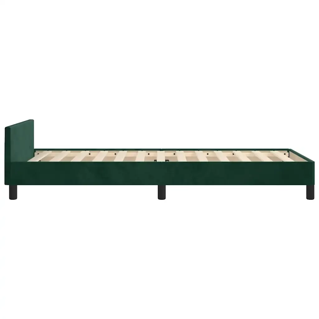 Letto matrimoniale | Letto per adulti | Giroletto senza Materasso Verde Scuro 120x200 cm in Velluto - Image 8