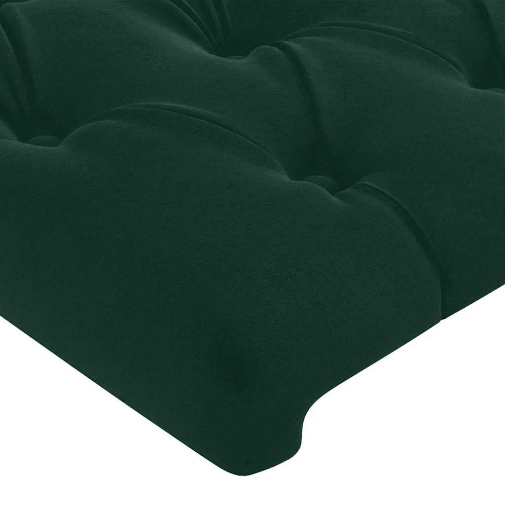 Letto matrimoniale | Letto per adulti | Giroletto senza Materasso Verde Scuro 120x200 cm in Velluto - Image 10