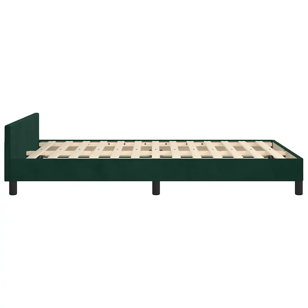 Letto matrimoniale | Letto per adulti | Giroletto senza Materasso Verde Scuro 120x200 cm in Velluto - Image 8