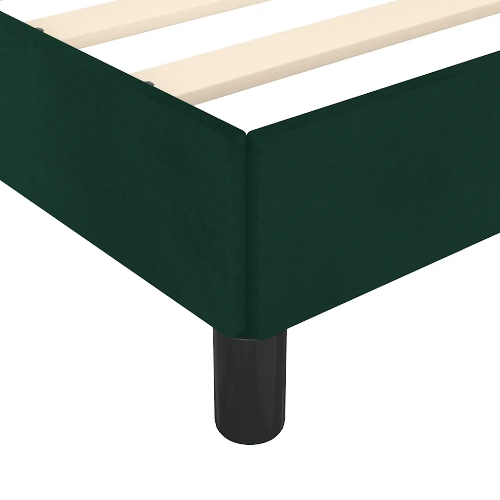 Letto matrimoniale | Letto per adulti | Giroletto senza Materasso Verde Scuro 120x200 cm in Velluto - Image 9