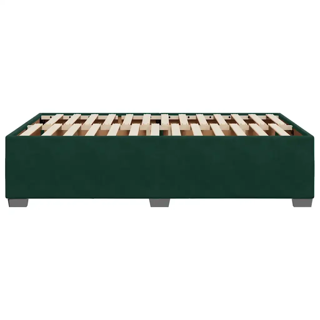 Letto matrimoniale | Letto per adulti | Giroletto senza Materasso Verde Scuro 120x200 cm in Velluto - Image 5