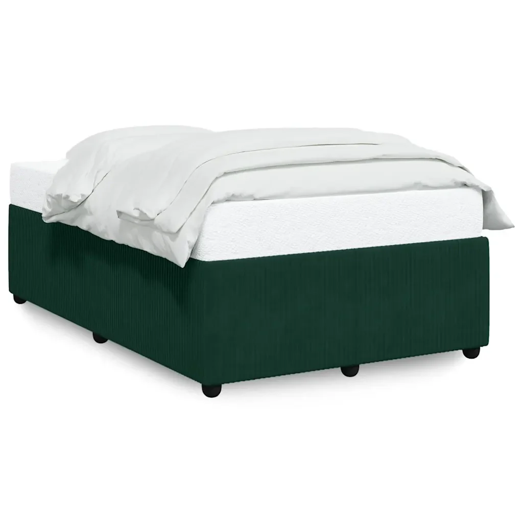 Letto matrimoniale | Letto per adulti | Giroletto senza Materasso Verde Scuro 120x200 cm in Velluto