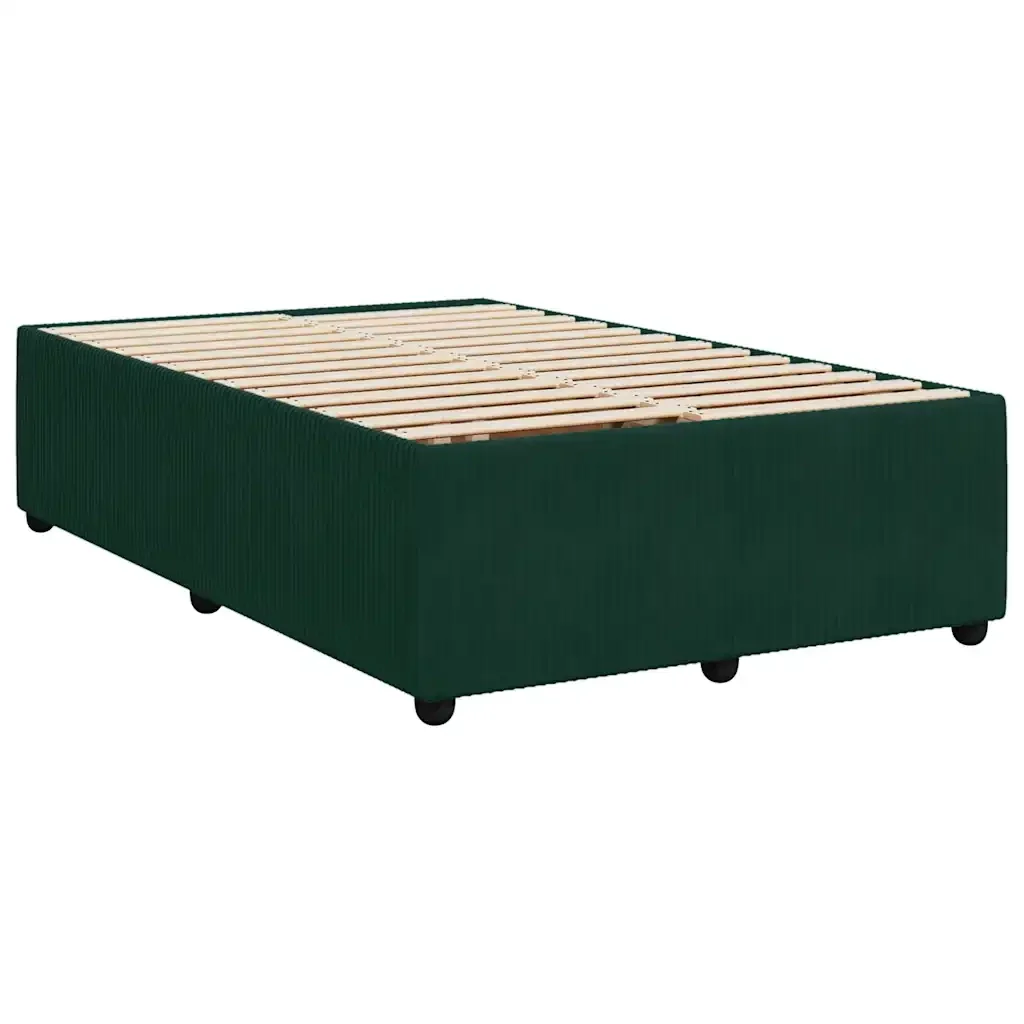 Letto matrimoniale | Letto per adulti | Giroletto senza Materasso Verde Scuro 120x200 cm in Velluto - Image 4