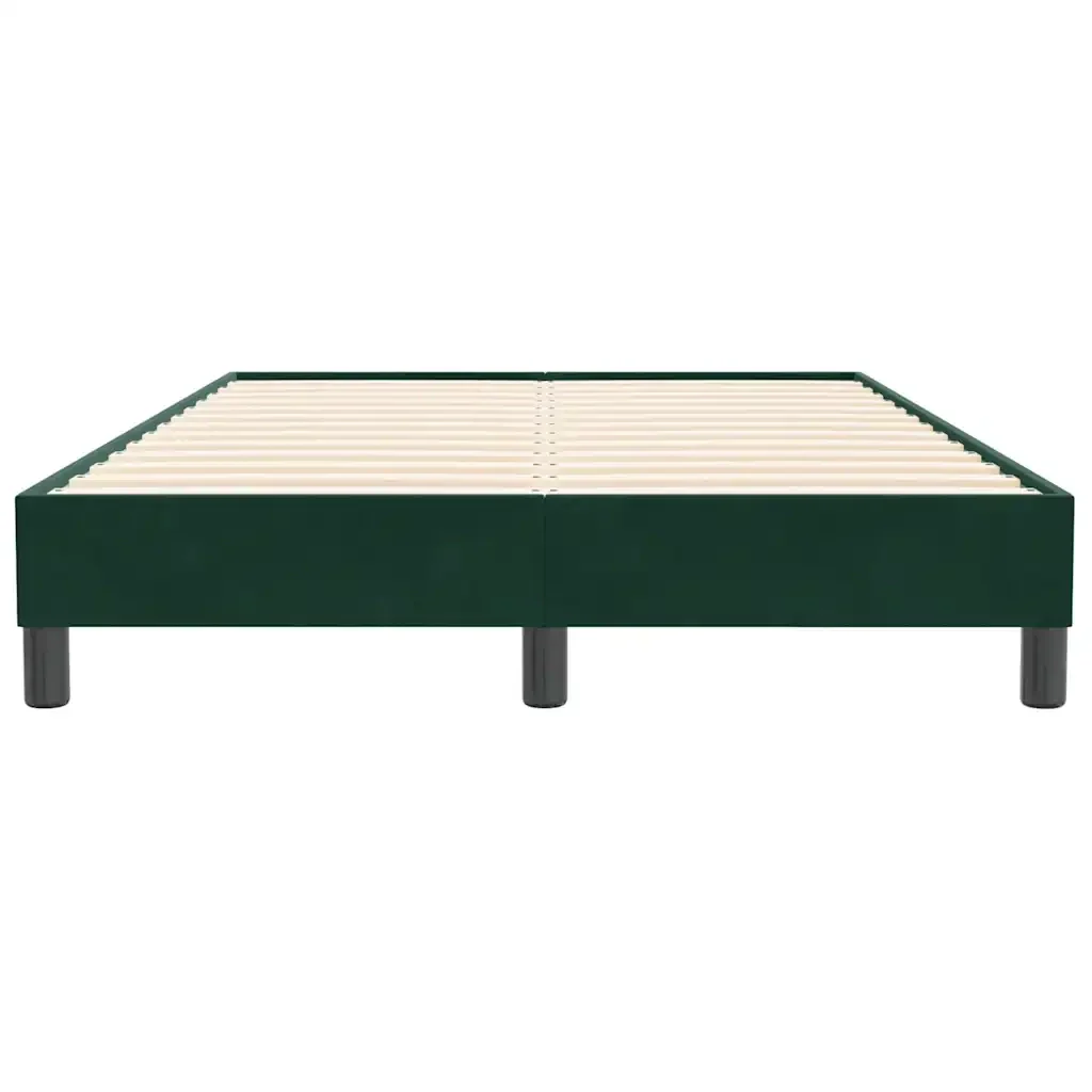 Letto matrimoniale | Letto per adulti | Giroletto senza Materasso Verde Scuro 120x210 cm in Velluto - Image 5