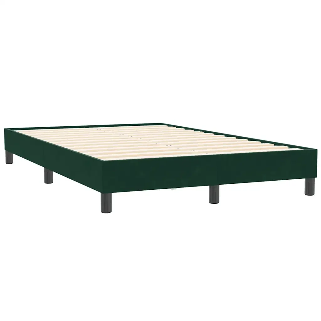 Letto matrimoniale | Letto per adulti | Giroletto senza Materasso Verde Scuro 120x210 cm in Velluto - Image 7