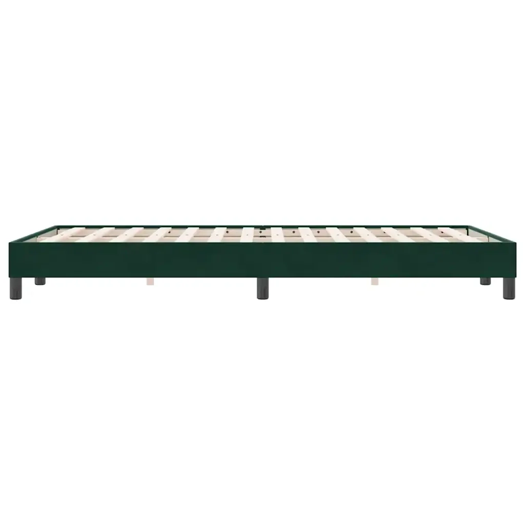 Letto matrimoniale | Letto per adulti | Giroletto senza Materasso Verde Scuro 120x220 cm Velluto - Image 6