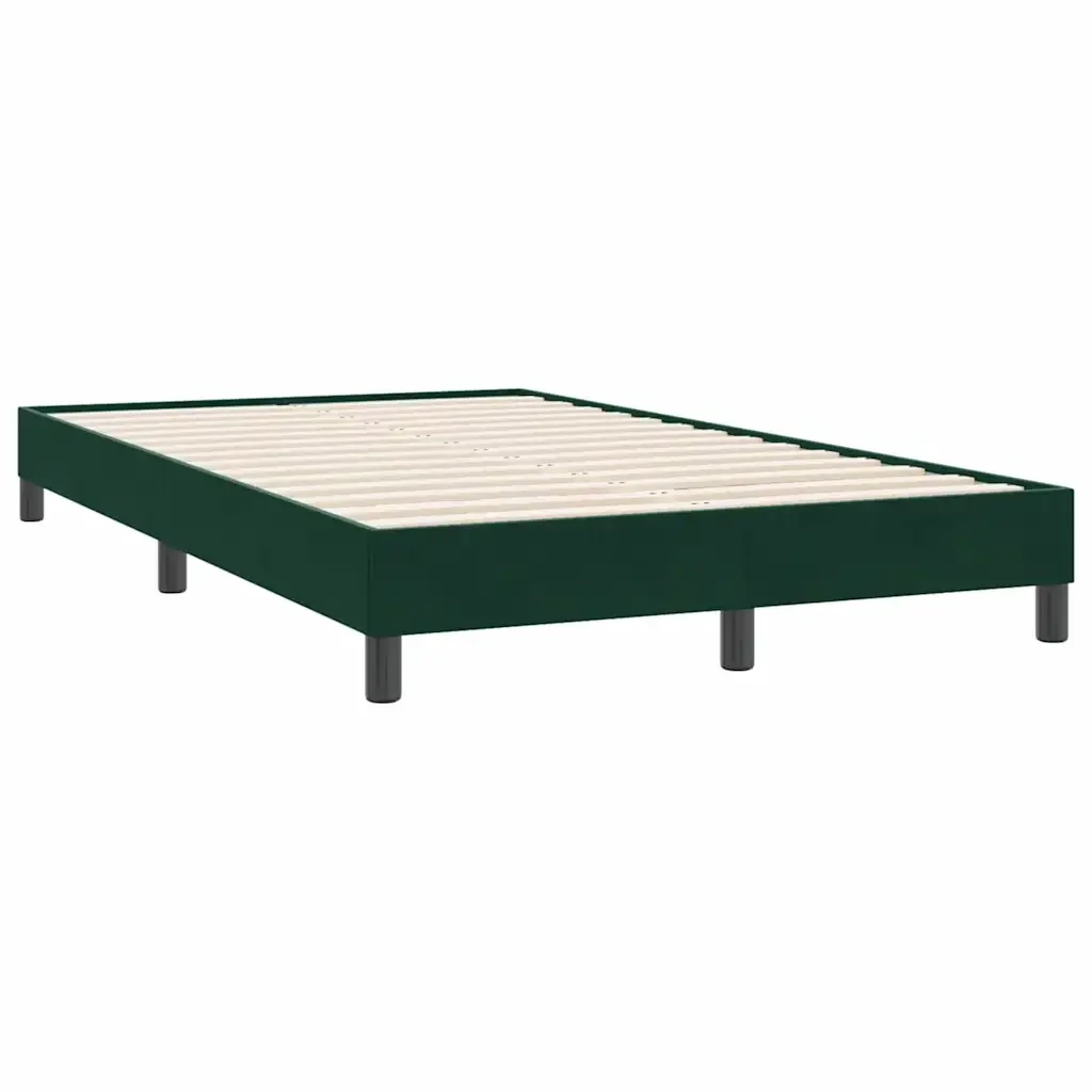 Letto matrimoniale | Letto per adulti | Giroletto senza Materasso Verde Scuro 120x220 cm Velluto - Image 7