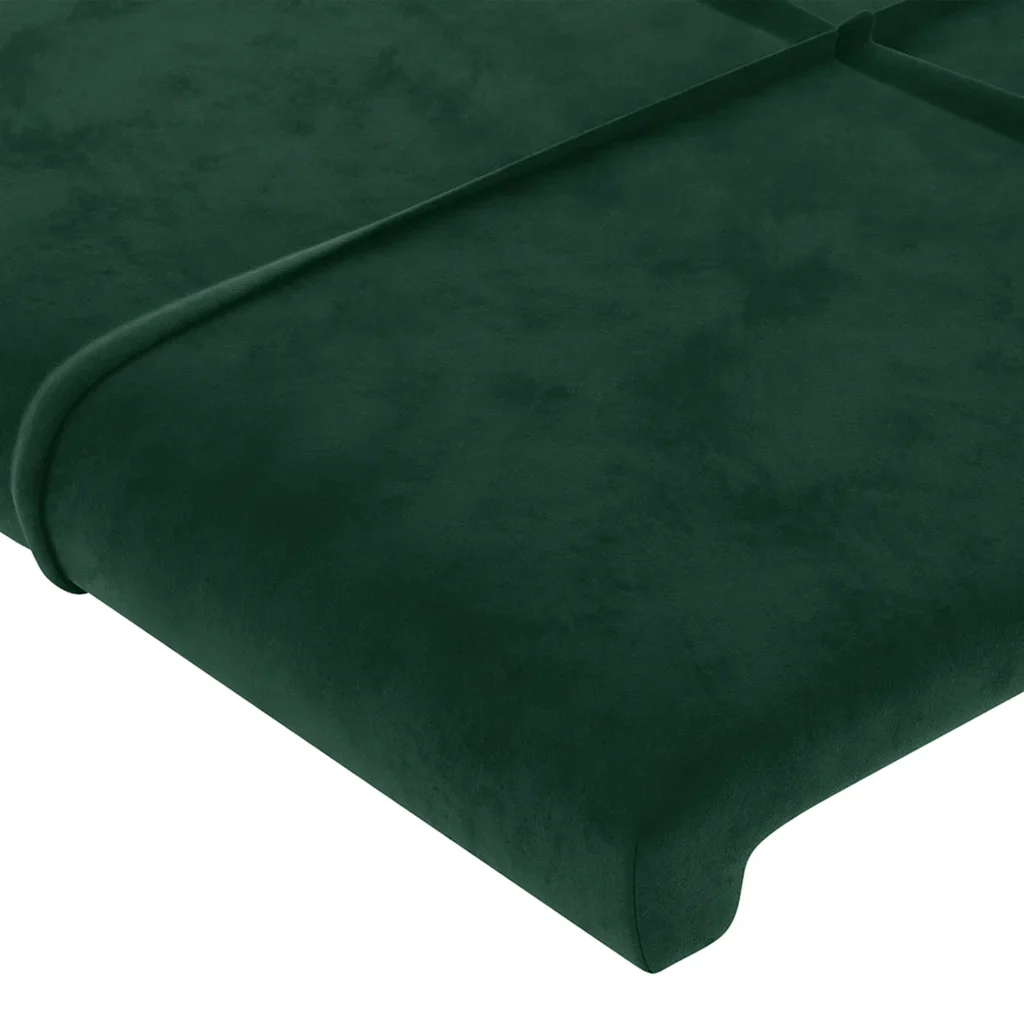 Letto matrimoniale | Letto per adulti | Giroletto senza Materasso Verde Scuro 140x190 cm in Velluto - Image 10