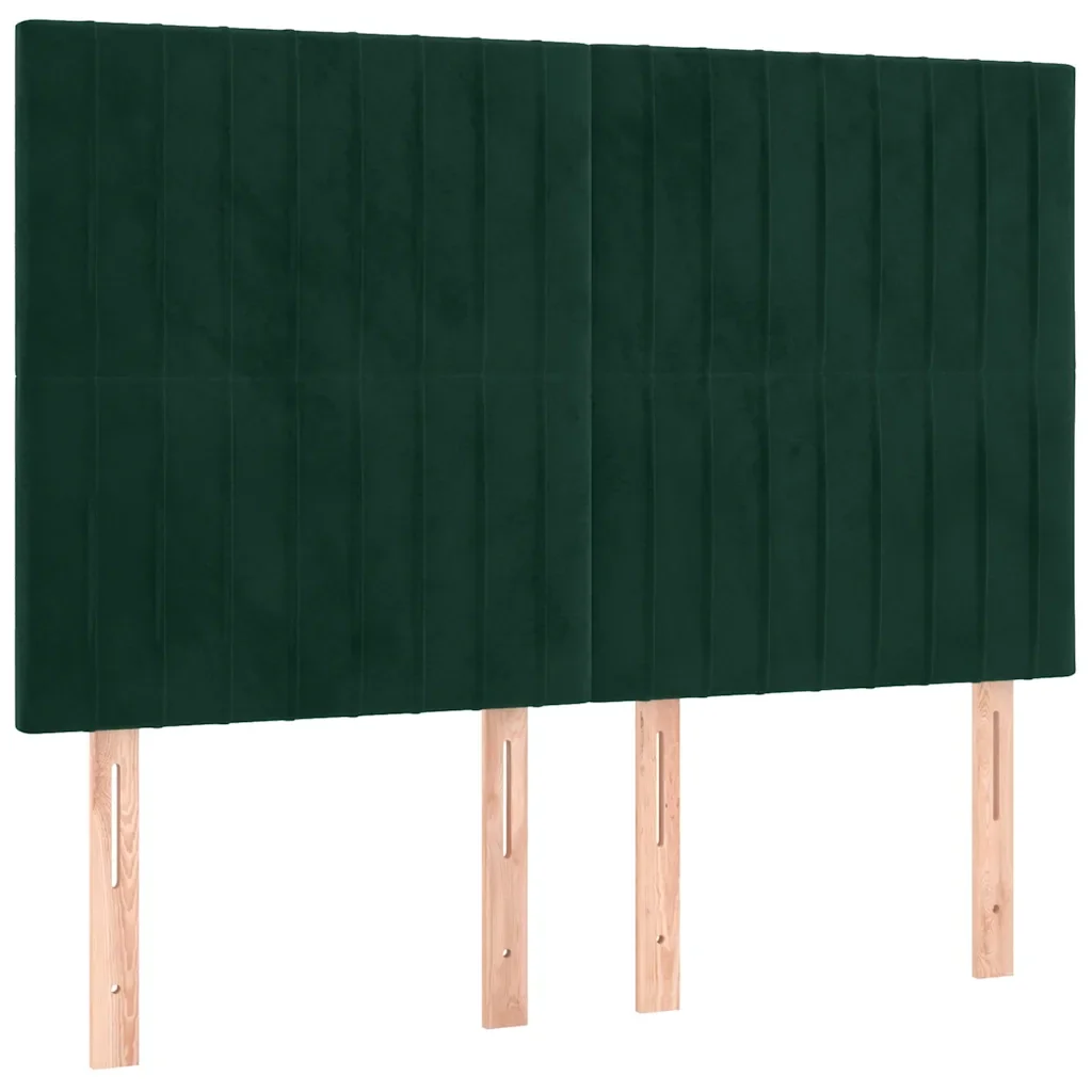 Letto matrimoniale | Letto per adulti | Giroletto senza Materasso Verde Scuro 140x190 cm in Velluto - Image 7